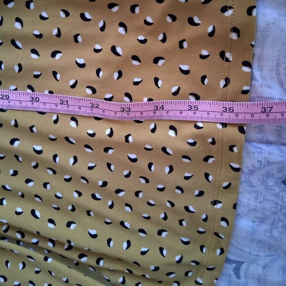 Ann Taylor Golden Mustard Yellow Flutter Sleeve Midi Dress Size SP Petite - Picture 8 of 8